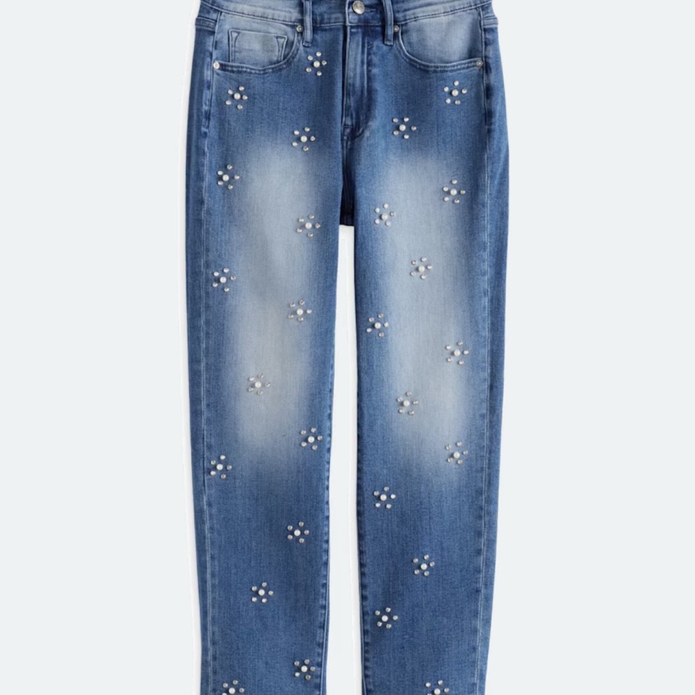 Vigoss Lilith Embellished Mom Jeans - size 29.